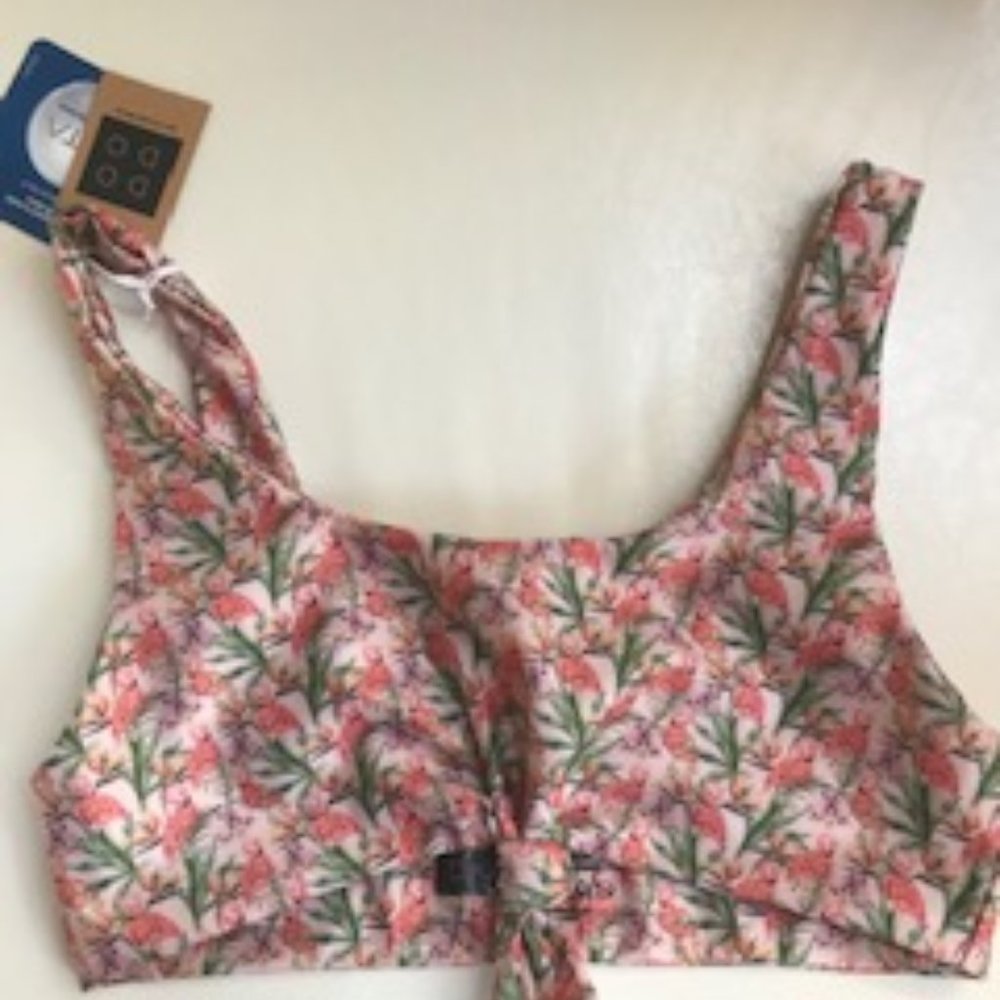 NWT DOdO Kinis The Kate Knot Top In Pink Flamingo - Picture 4 of 9